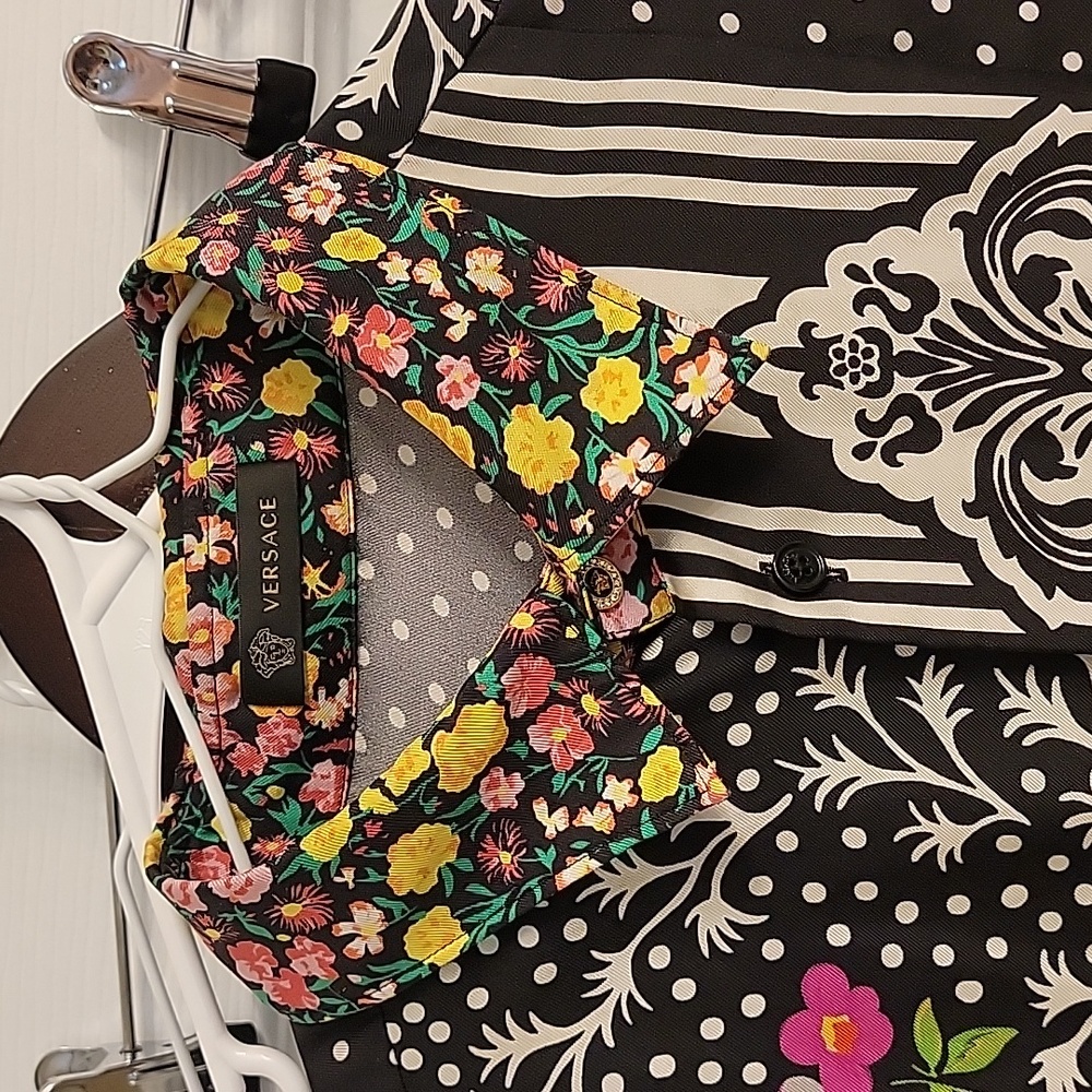 Versace mixed print shirt